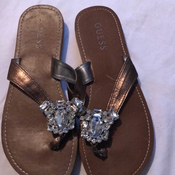 Guess Shoes - GUESS CRYSTAL THONGS